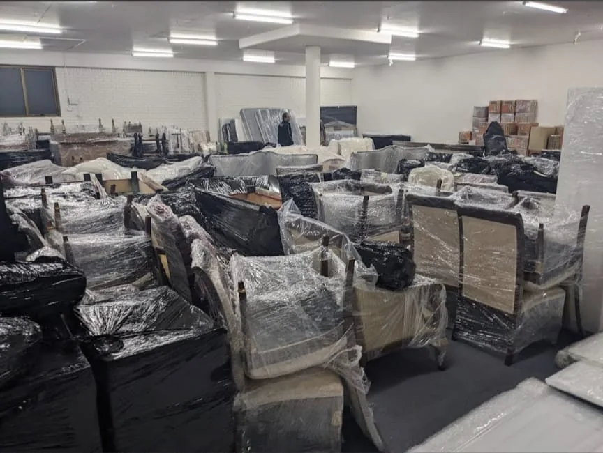 Furniture protected and stored during a move